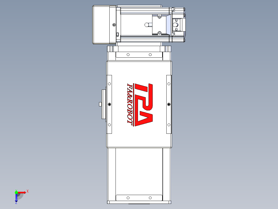 同步带全封闭直线模组TPA-HCB-110D-90-L50-RU-C-P40-N3俯视图