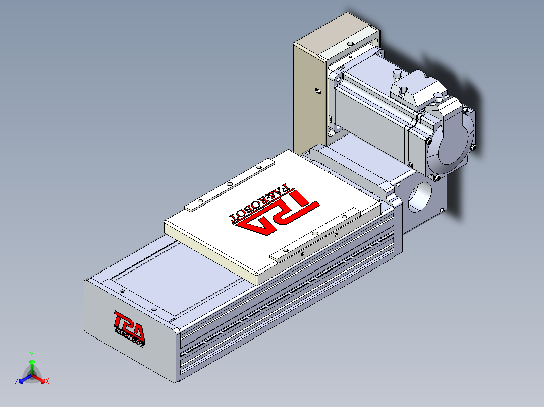 同步带全封闭直线模组TPA-HCB-110D-90-L50-RU-C-P40-N3正等轴测图