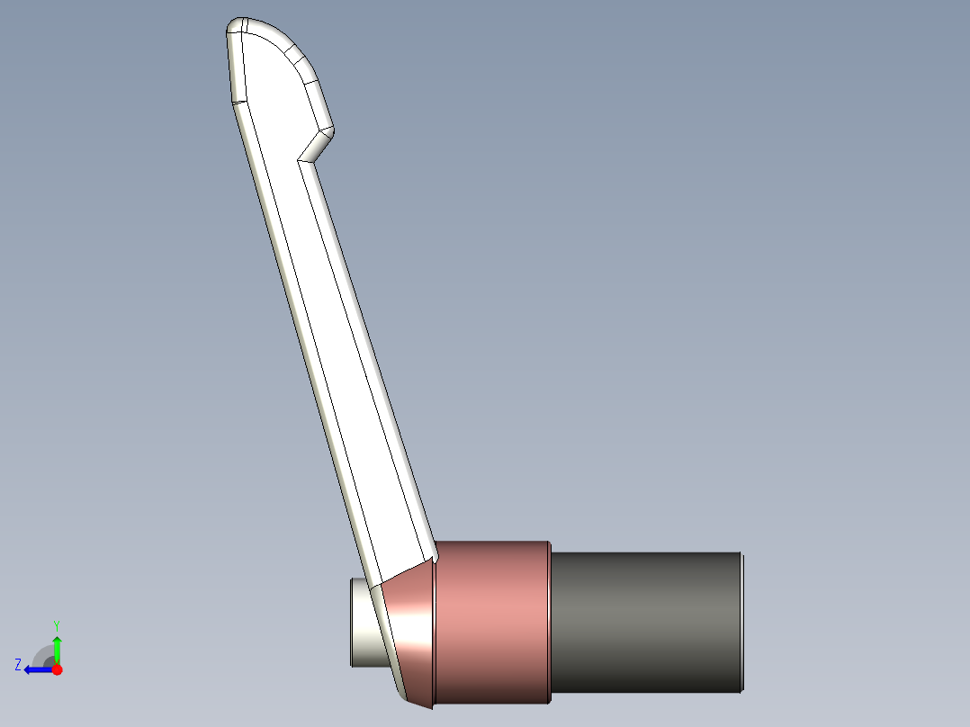 調整式把手(鋅合金)5569-3D多系列多零件图纸模型右视图