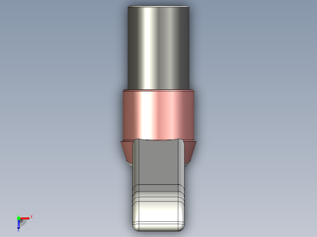 調整式把手(鋅合金)5569-3D多系列多零件图纸模型俯视图