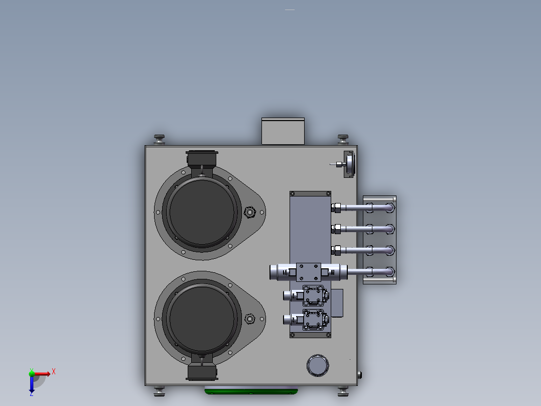 组装机液压站俯视图