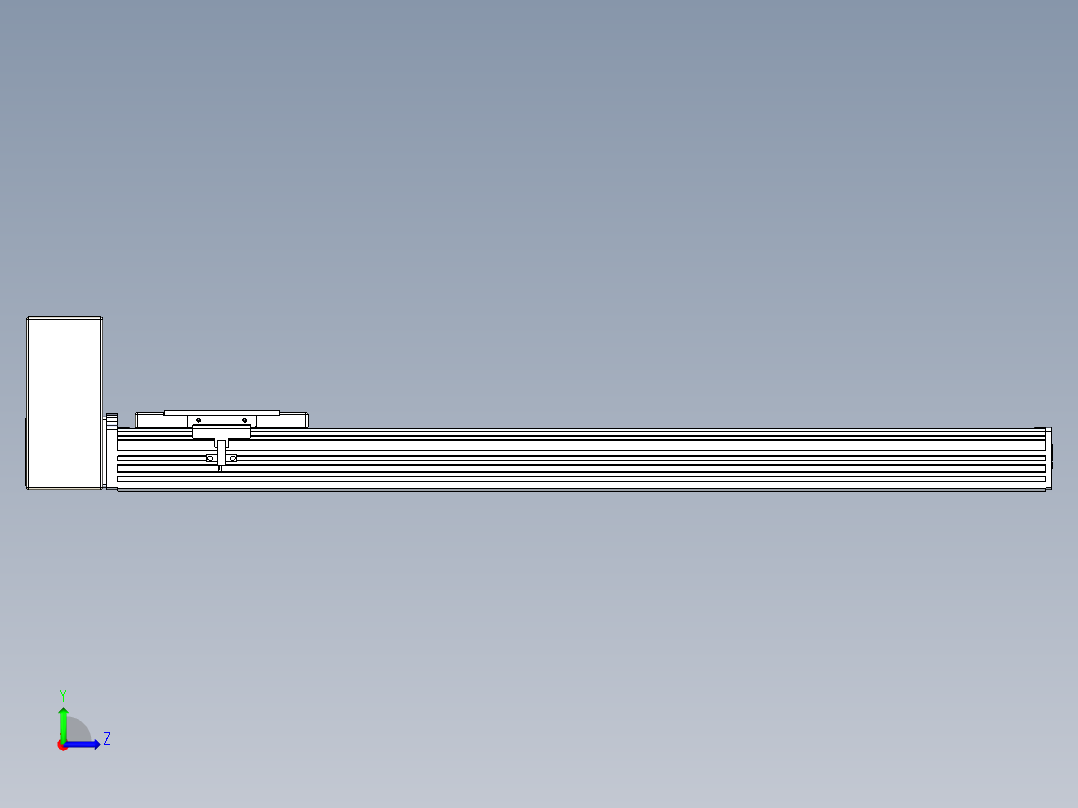 同步带全封闭直线模组TPA-HCB-110D-90-L600-RU-Y-P40-N3左视图