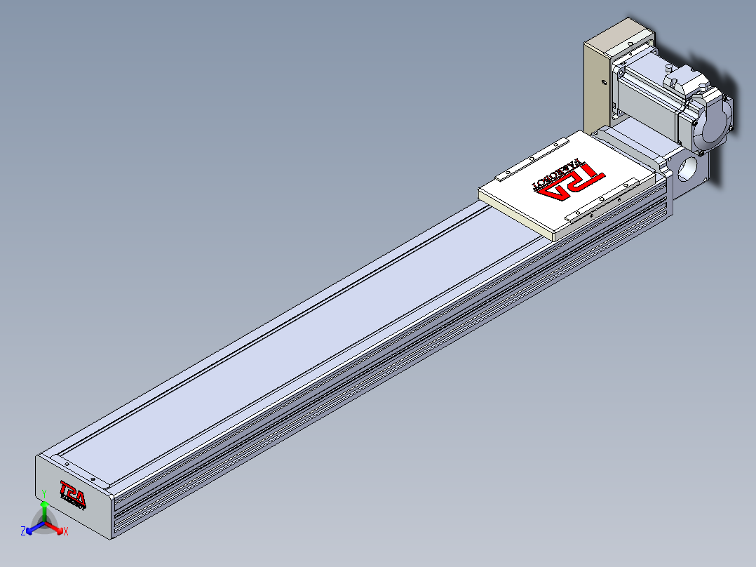 同步带全封闭直线模组TPA-HCB-110D-90-L600-RU-Y-P40-N3正等轴测图