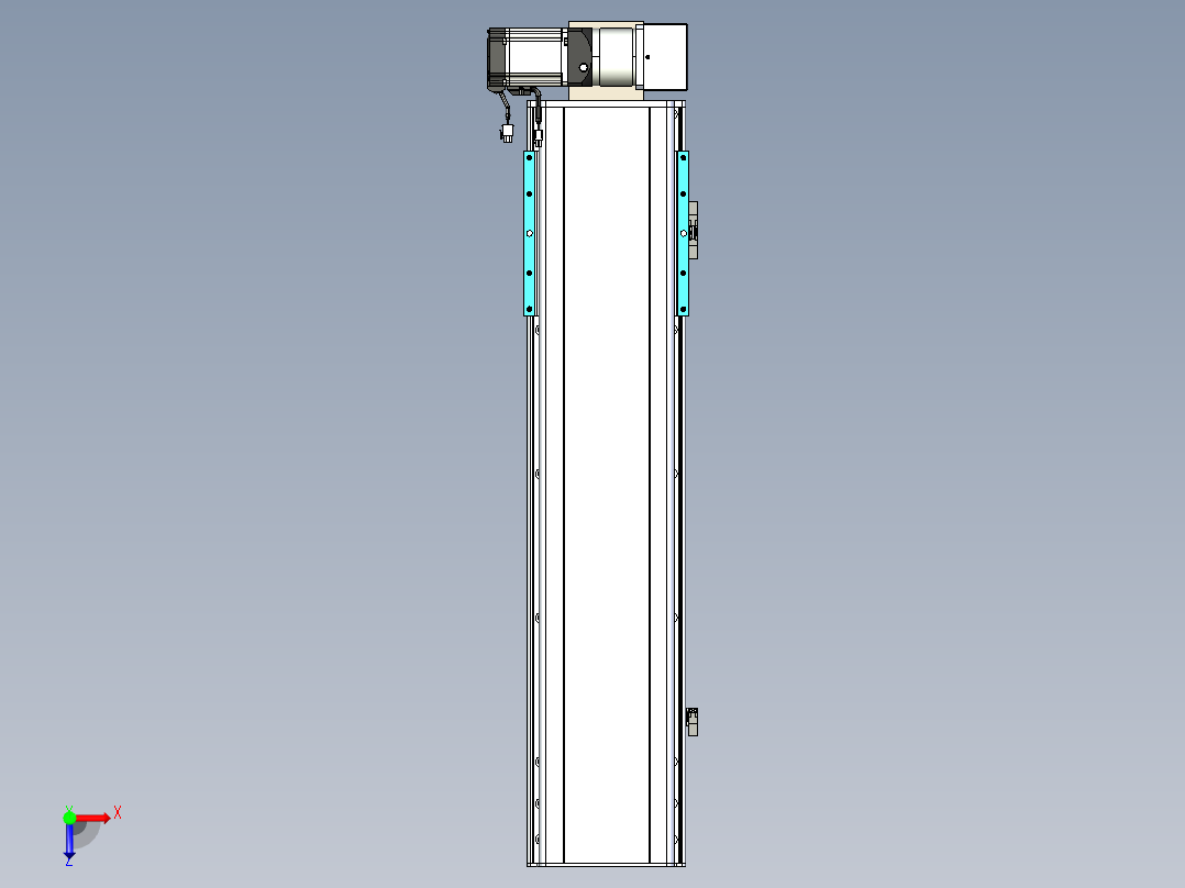 同步带滑台-半封闭B22H-L100-C-S650-RU-P75-D3-N5俯视图