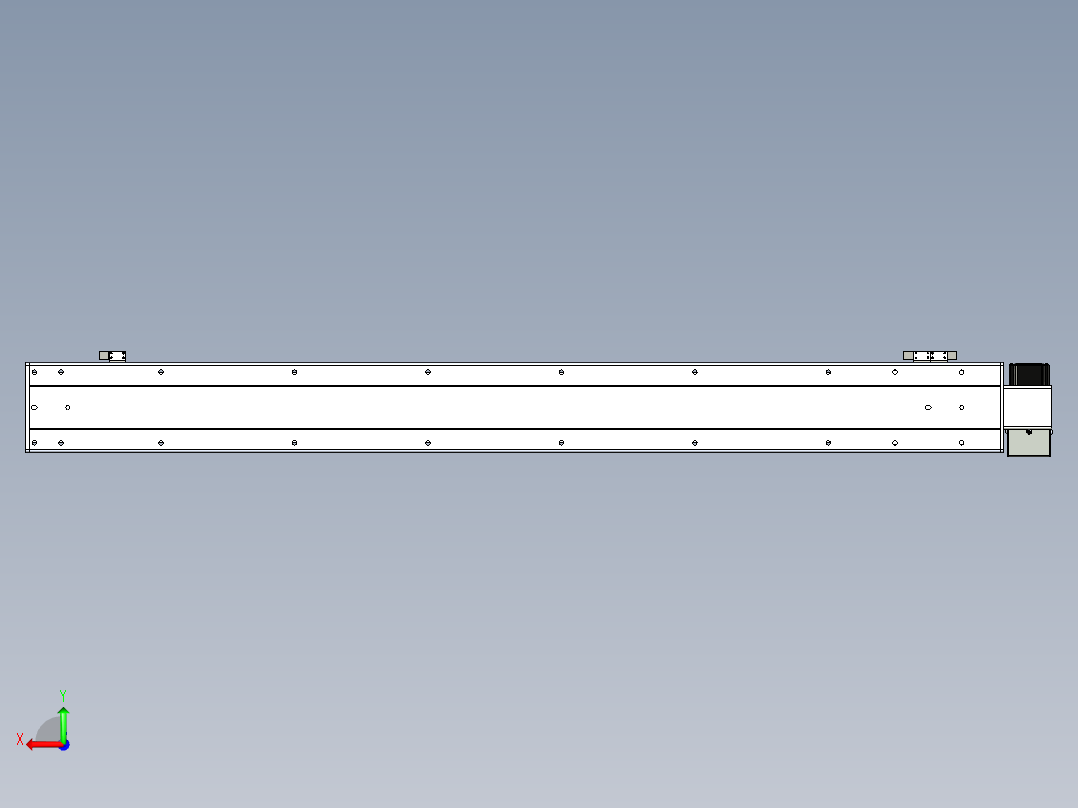 同步带滑台-半封闭B13H-L45-S1200-LU-P40-D3后视图