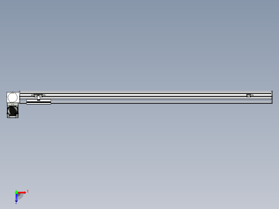 同步带滑台-半封闭B13H-L45-S1200-LU-P40-D3俯视图