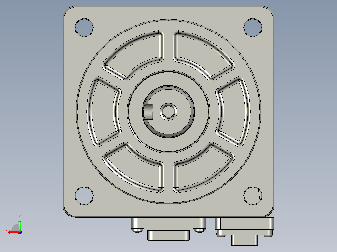 电机MS6H-80CN30B3-20P7-S后视图