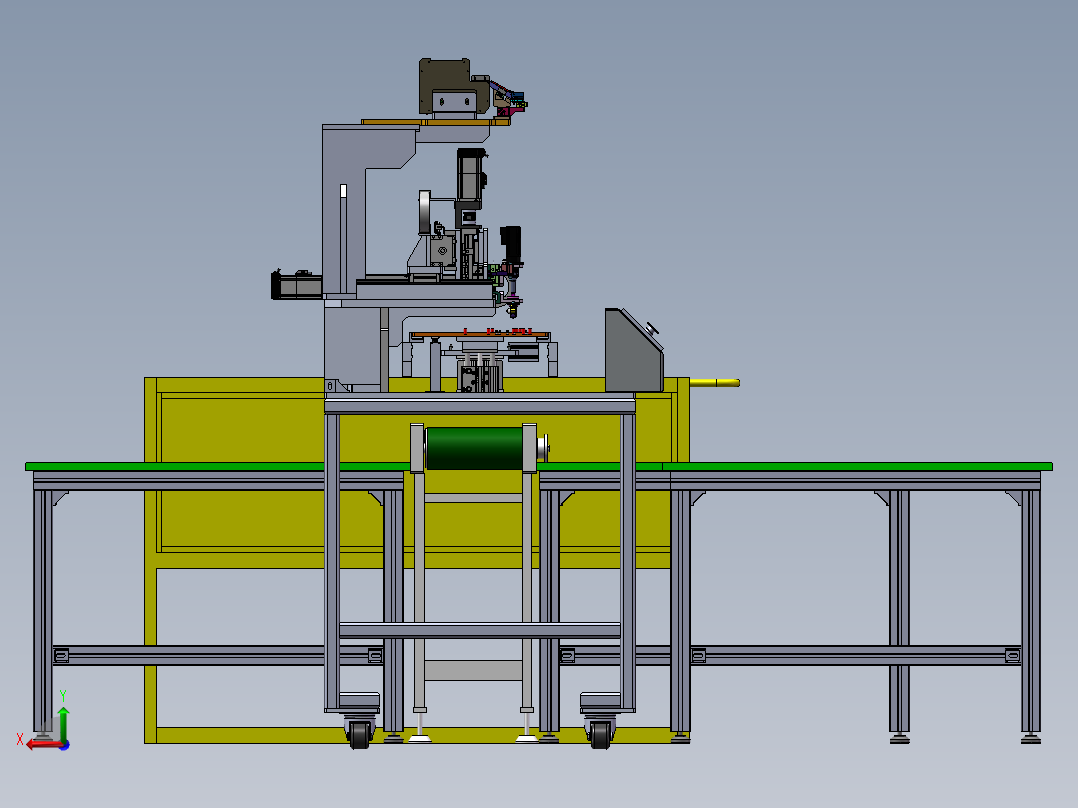 注塑车间塑胶件自动攻牙生产线后视图