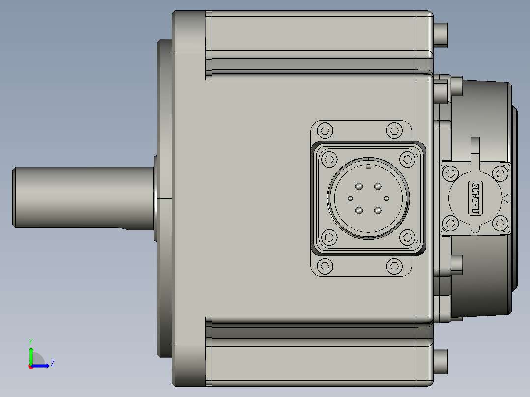 电机MS6G-130CM25B2-21P0左视图