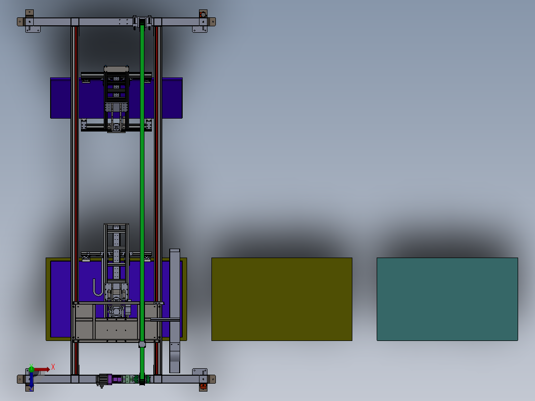 大尺寸显示器立直机俯视图