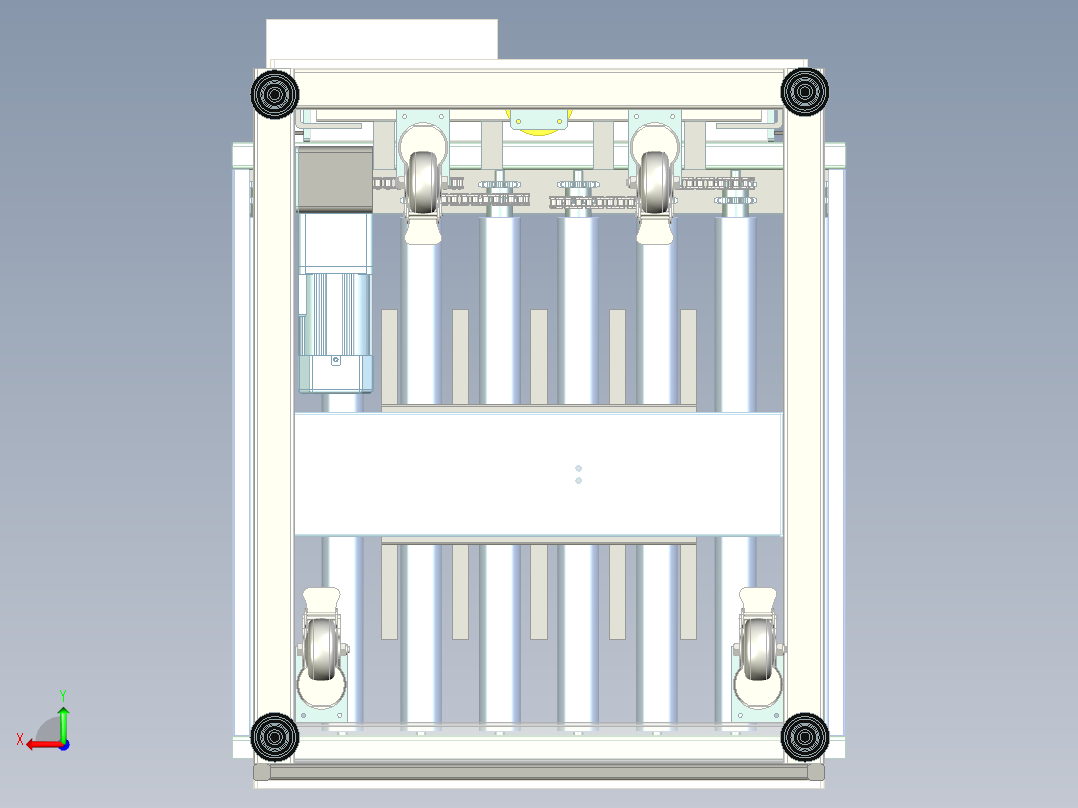自动升降台后视图