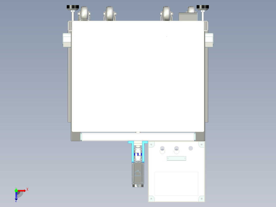 自动升降台俯视图