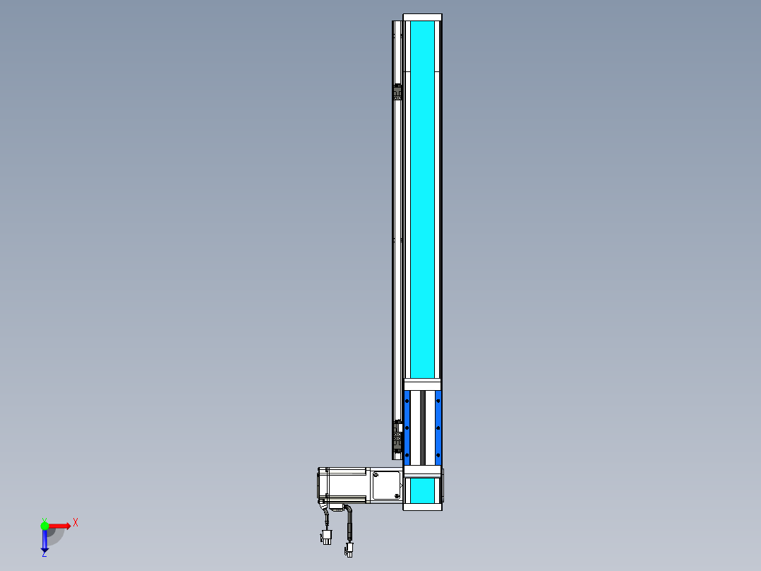 威洛博LB.GB同步带传动--欧规系列LB6A-L130-S550-BR俯视图