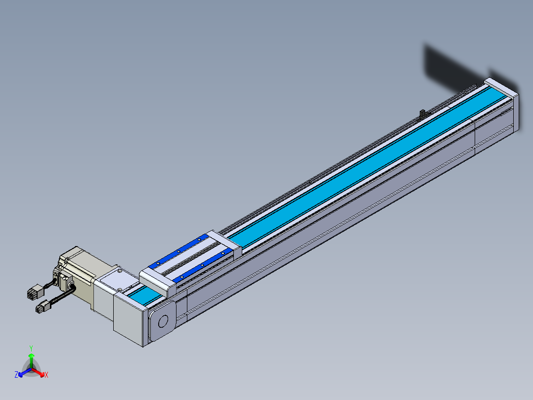 威洛博LB.GB同步带传动--欧规系列LB6A-L130-S550-BR正等轴测图