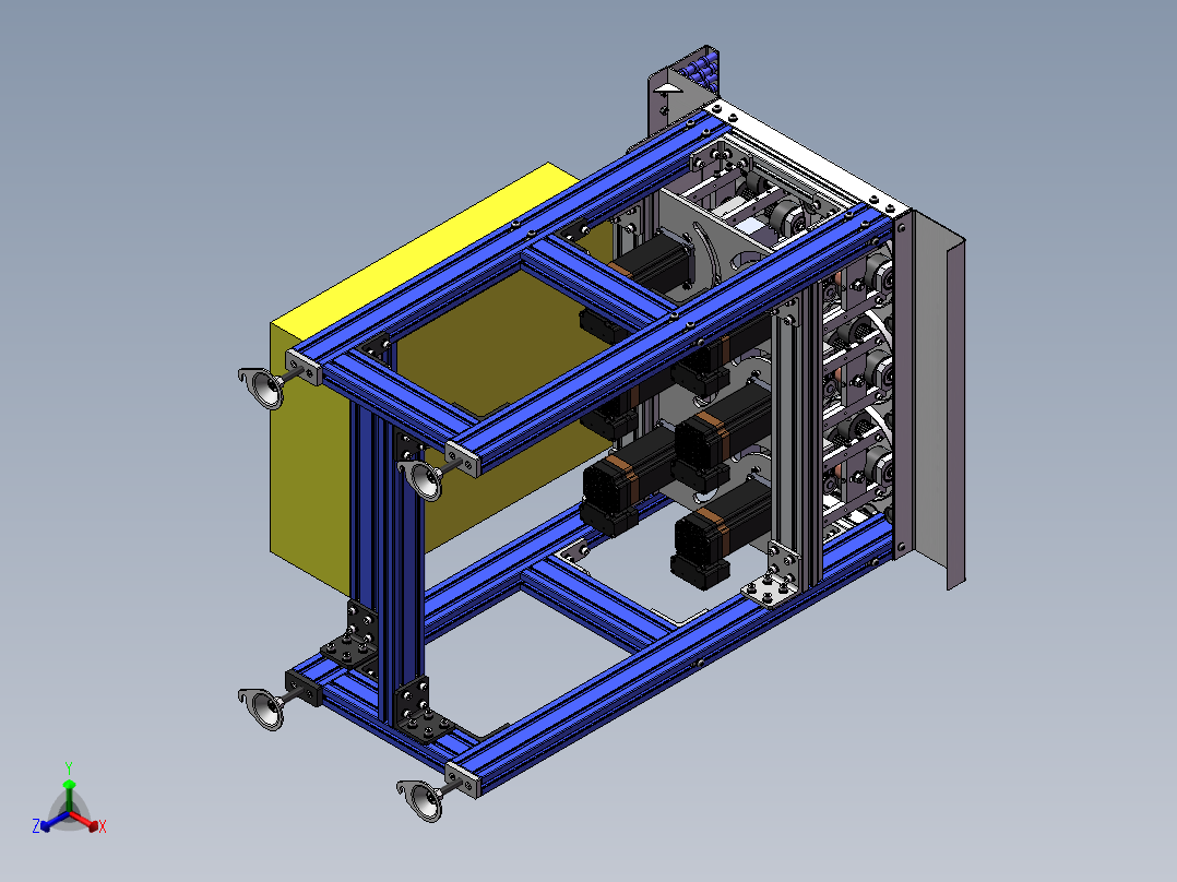 摆轮分拣输送机正等轴测图