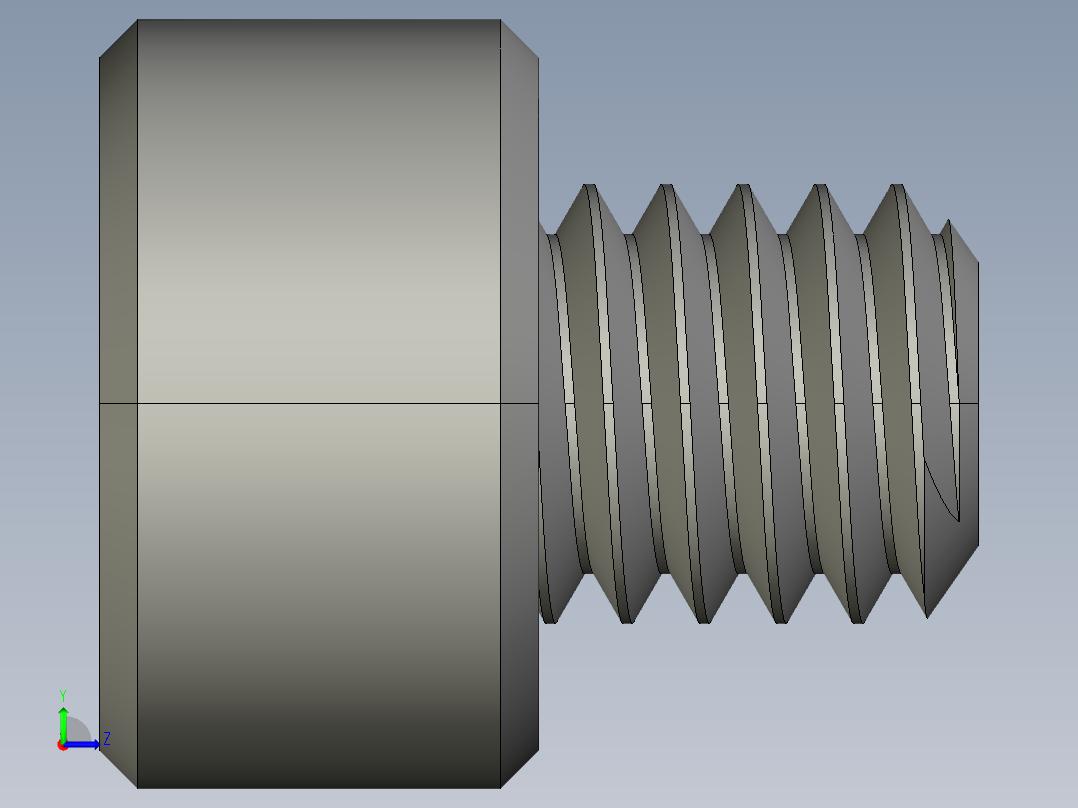 M4 x 0.7mm Thread 4mm LONG SOCKET HEAD CAP SCREW.STEP左视图