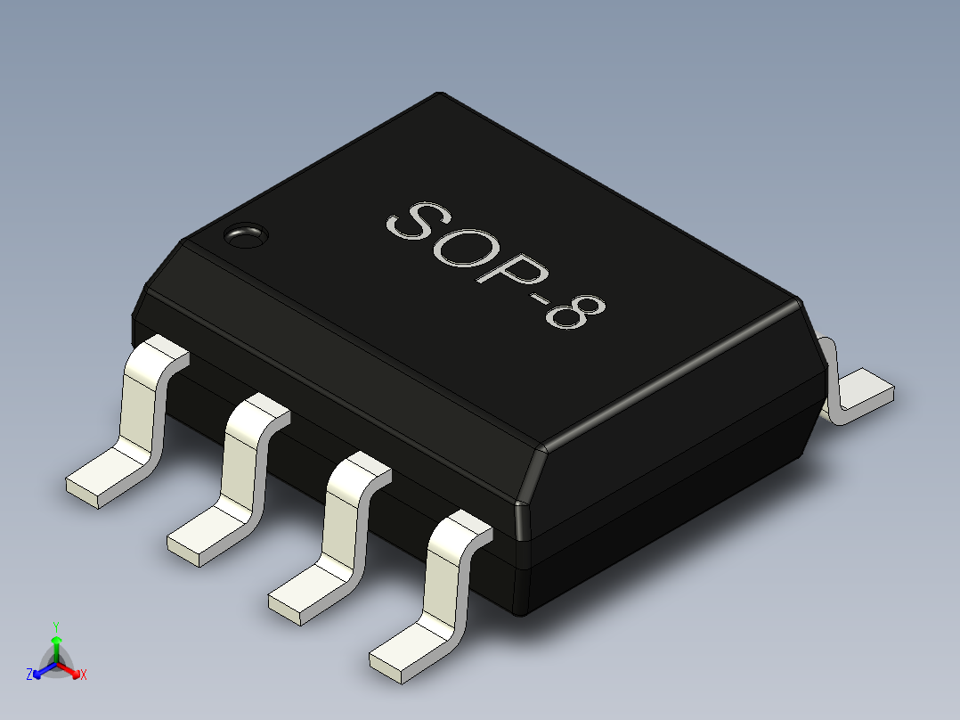 元器件<span style='color: red'>3D</span>封装SOP-8159