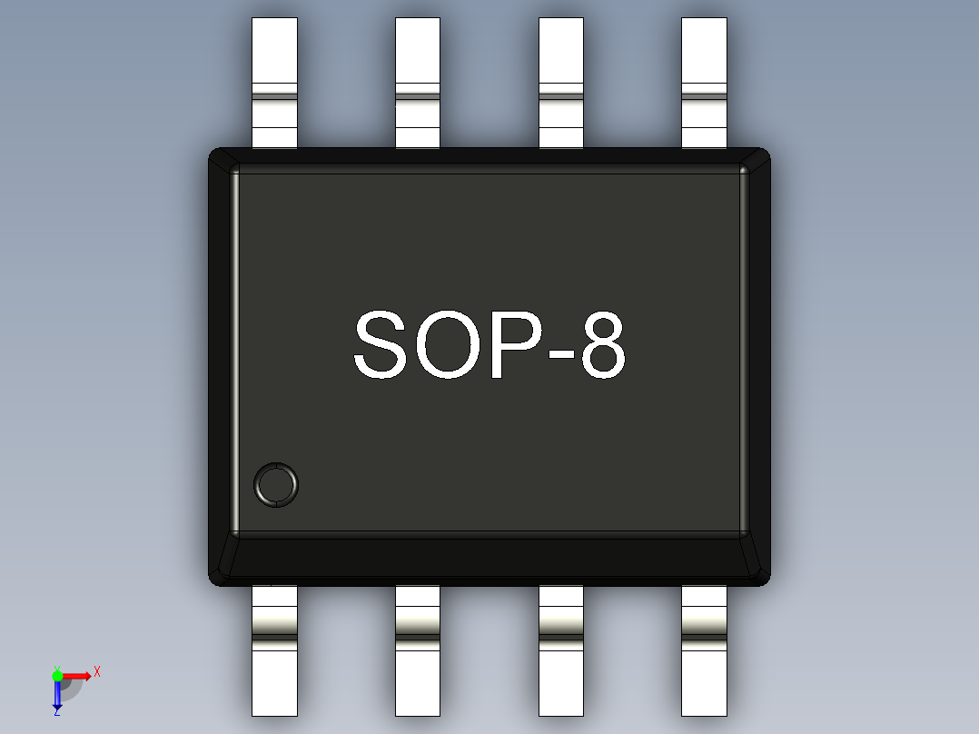 元器件3D封装SOP-8159俯视图