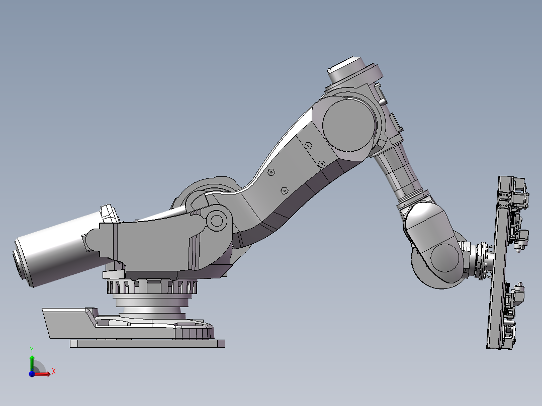 6轴机器人带夹爪3D图纸 H854前视图