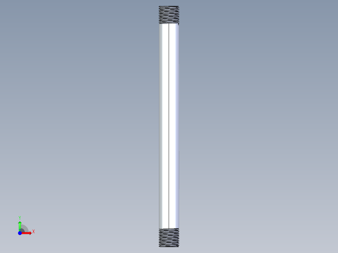 聚氯乙烯配件33-Sch80_Nipple_MPTxMPT_861-087_0.5in x 10in前视图