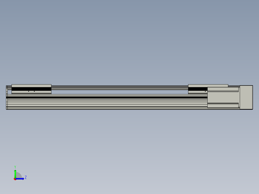 直线模组LHA170-S650-R设计图纸左视图