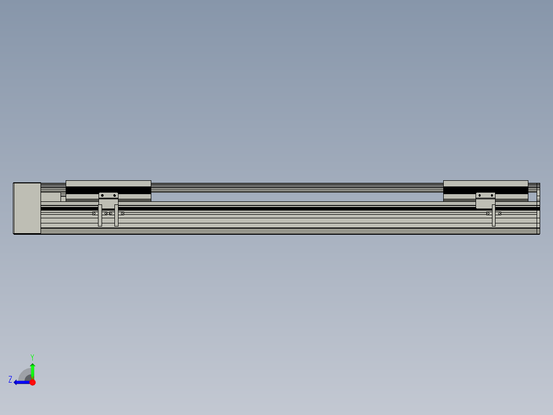 直线模组LHA170-S650-R设计图纸右视图