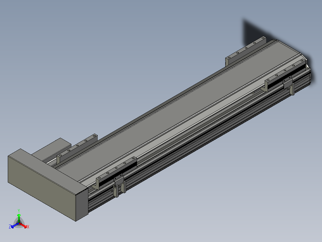 直线模组LHA170-S650-R设计图纸正等轴测图