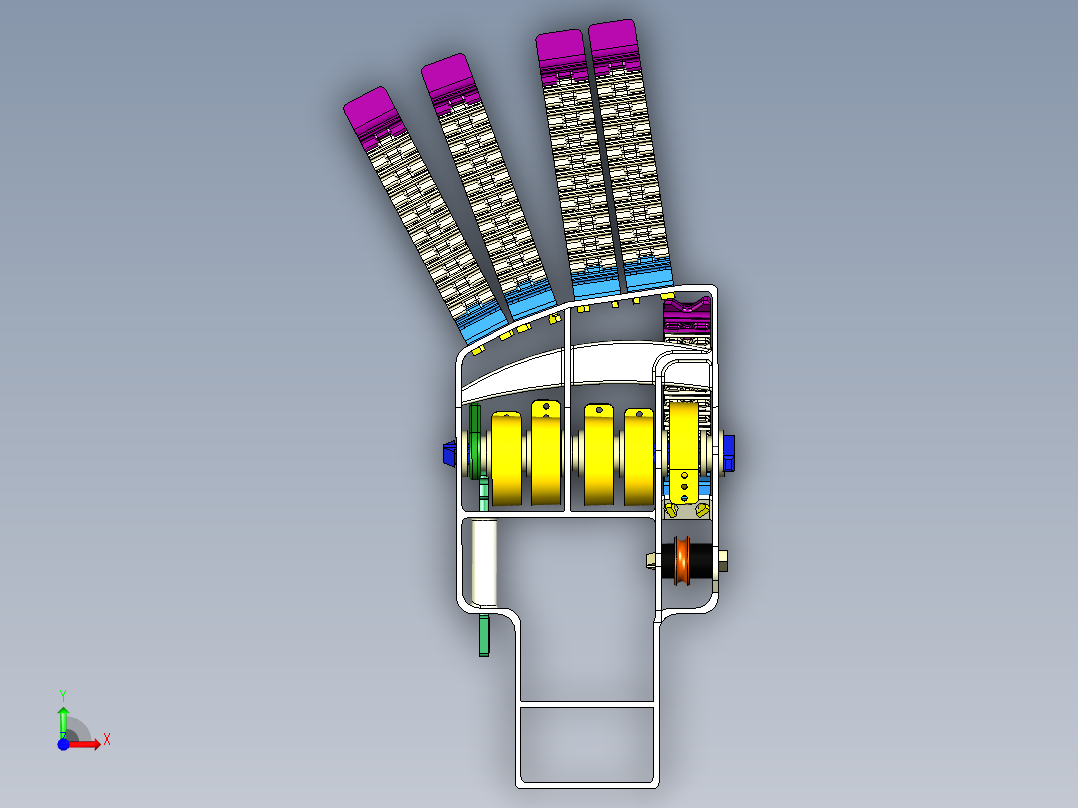 degrees of freedom机械手掌前视图