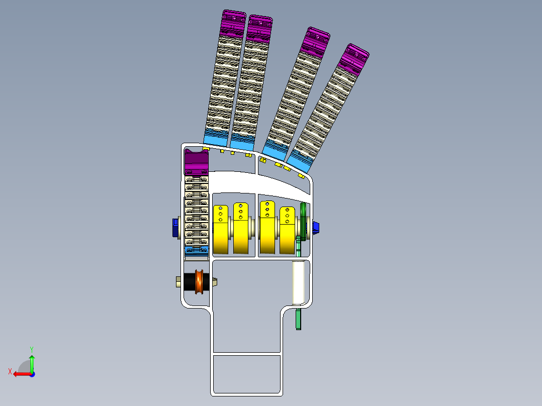 degrees of freedom机械手掌后视图