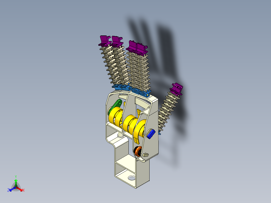 degrees of freedom机械手掌正等轴测图