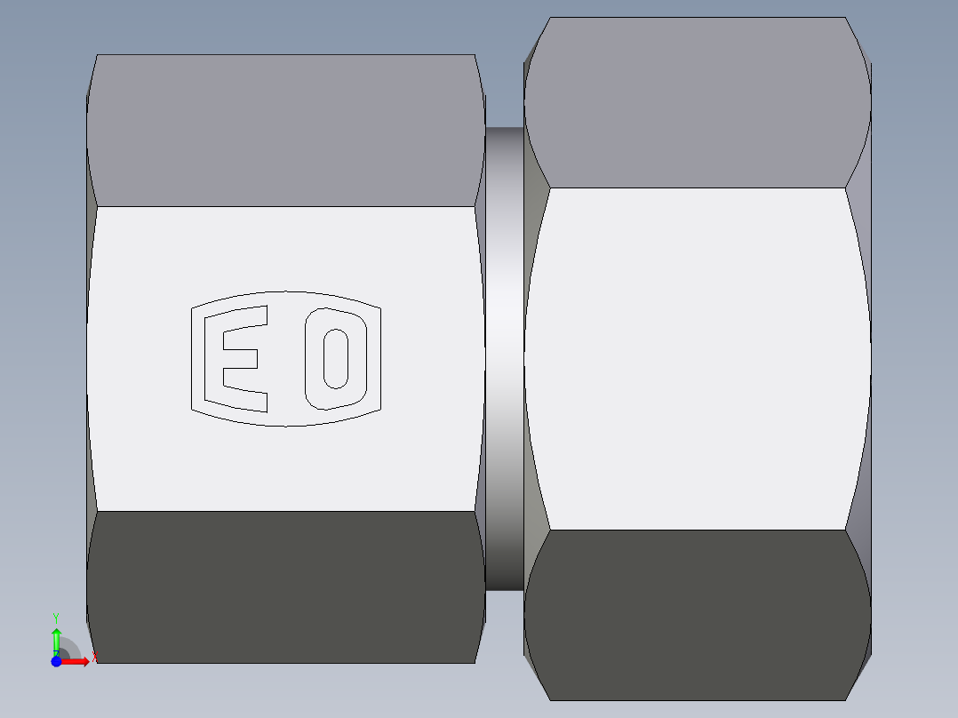 卡套式工业通用硬管接头EO_Swivel_connector_GAI25ZSMCF前视图