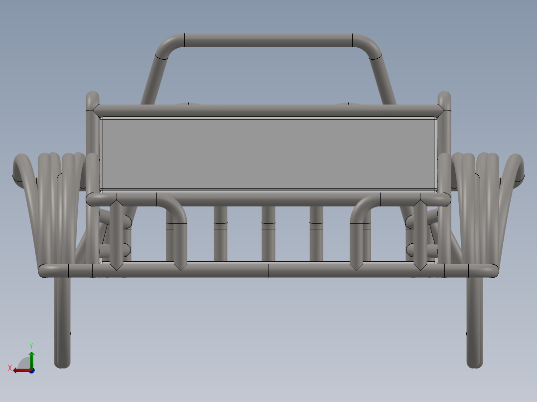 儿童攀爬架7座车后视图
