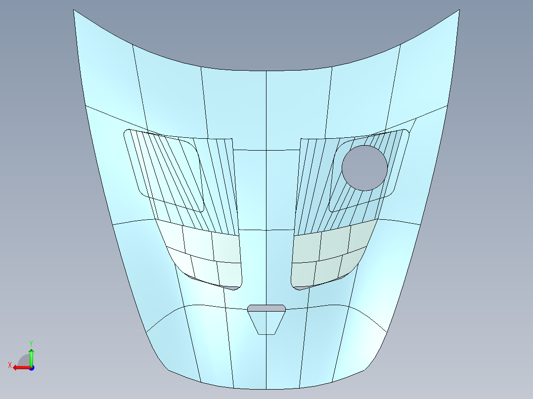 保时捷911引擎盖--creo后视图