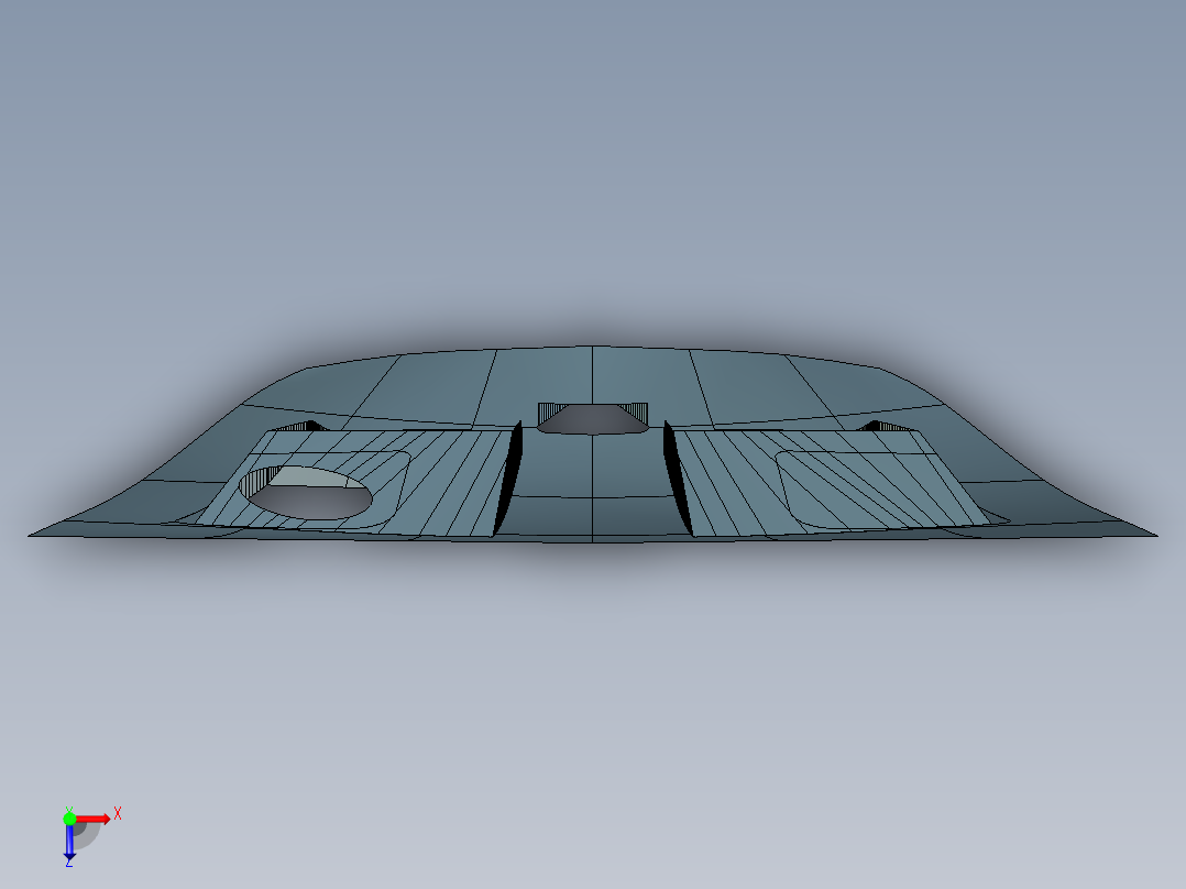 保时捷911引擎盖--creo俯视图