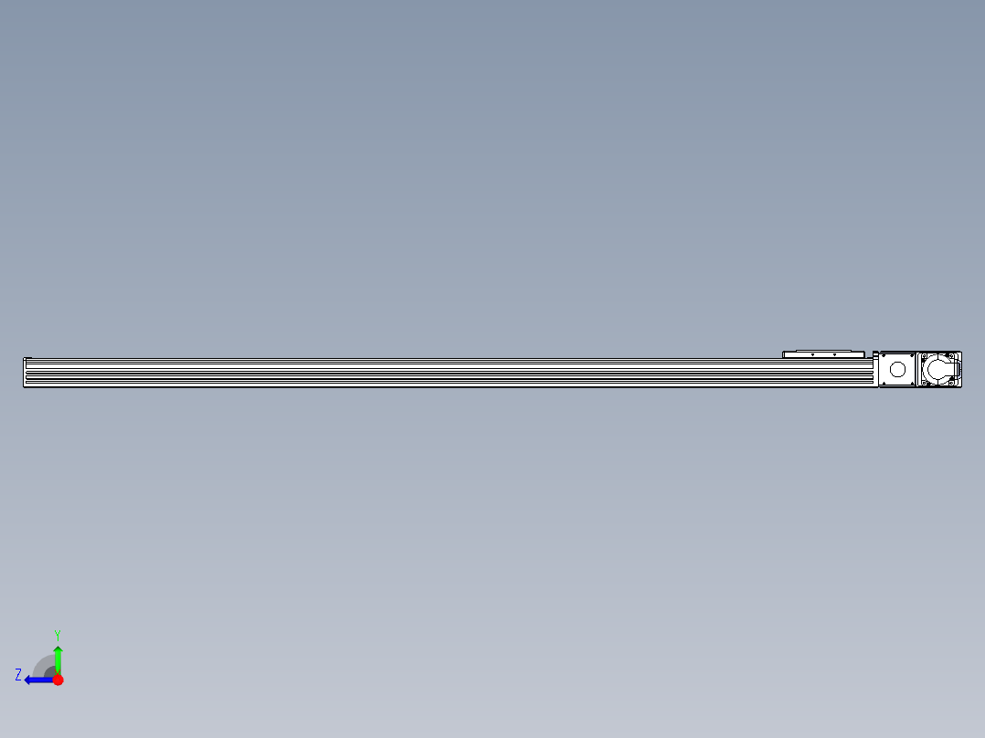同步带全封闭直线模组TPA-HCB-110D-90-L1350-MR-Y-P40-N3右视图