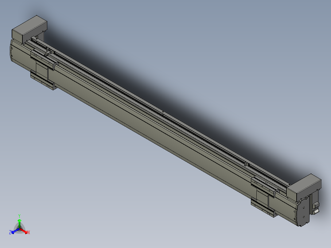 威洛博双电机滑台-VBF14S2-L50-S1200-BD-P40-C6正等轴测图