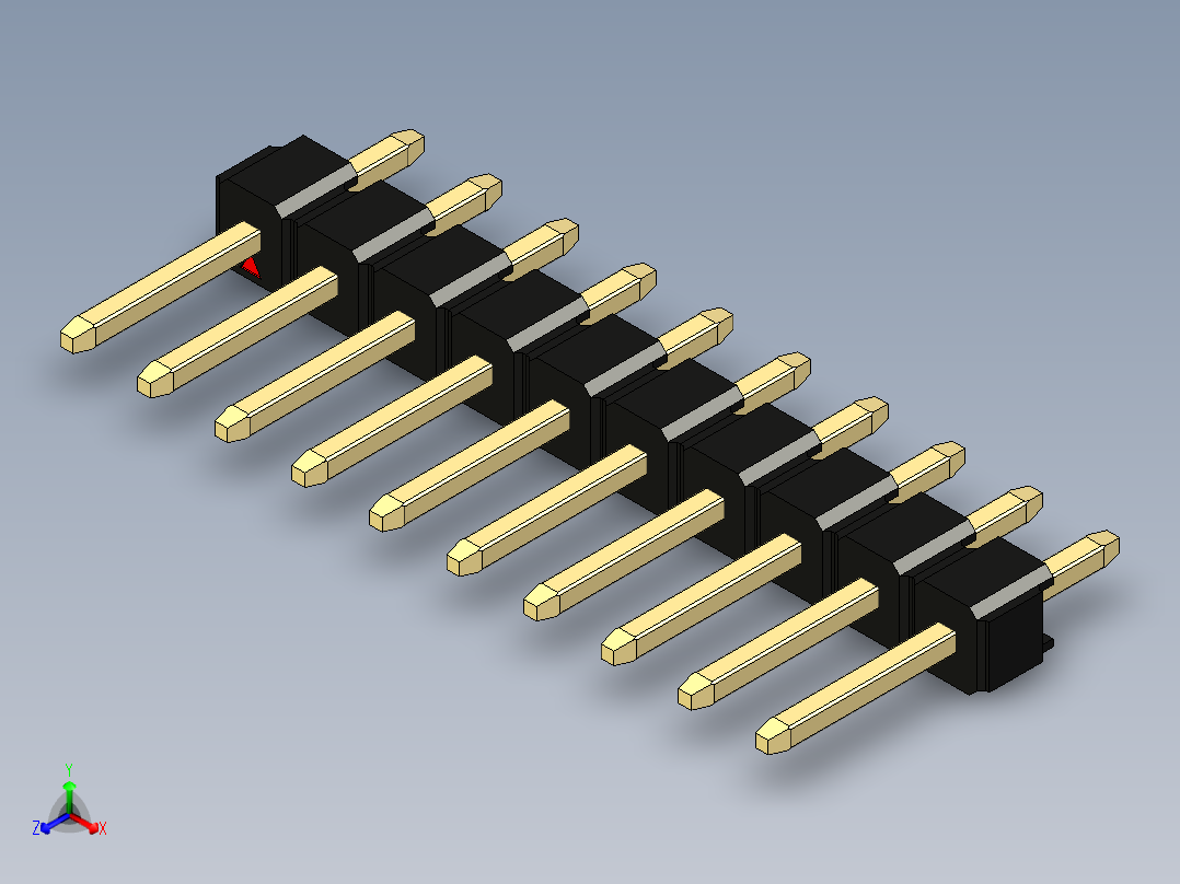 彩色公头100mil（2.54mm）系列-DS1021_black_1x10p_100mil_Type1_rev1.0