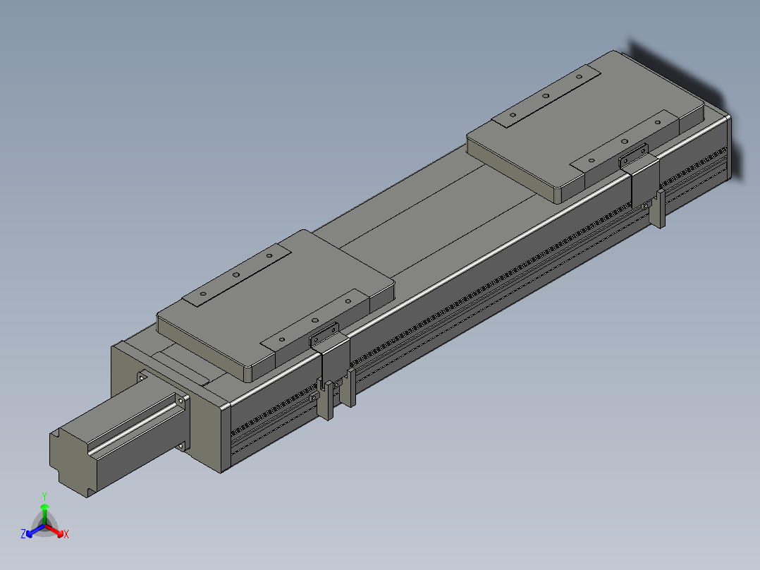 直线模组LHC14-S350-M设计图纸正等轴测图
