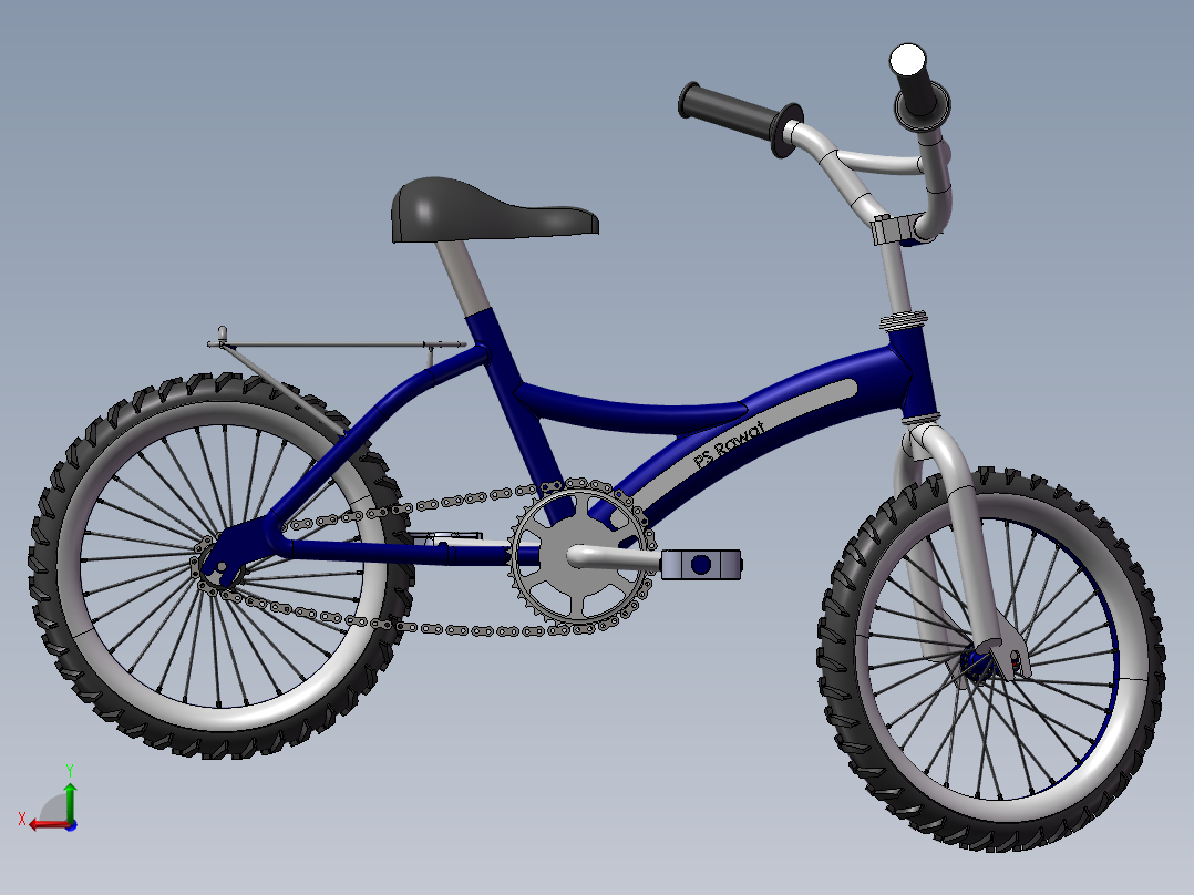 47---小型的自行车sw2010三维图纸模型设计图纸后视图