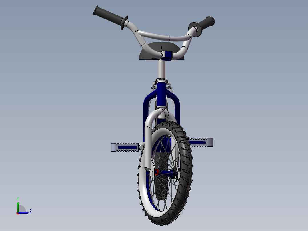 47---小型的自行车sw2010三维图纸模型设计图纸左视图