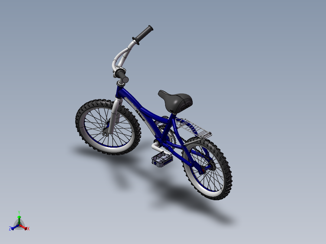 47---小型的自行车sw2010三维图纸模型设计图纸正等轴测图