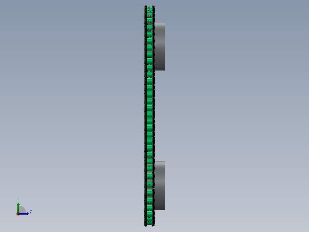 链条链轮机构左视图