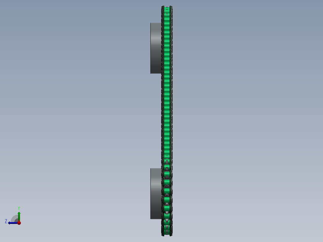 链条链轮机构右视图