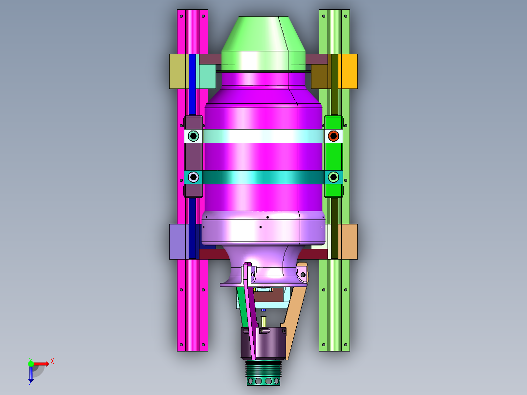 小推力级别喷气发动机试验台俯视图