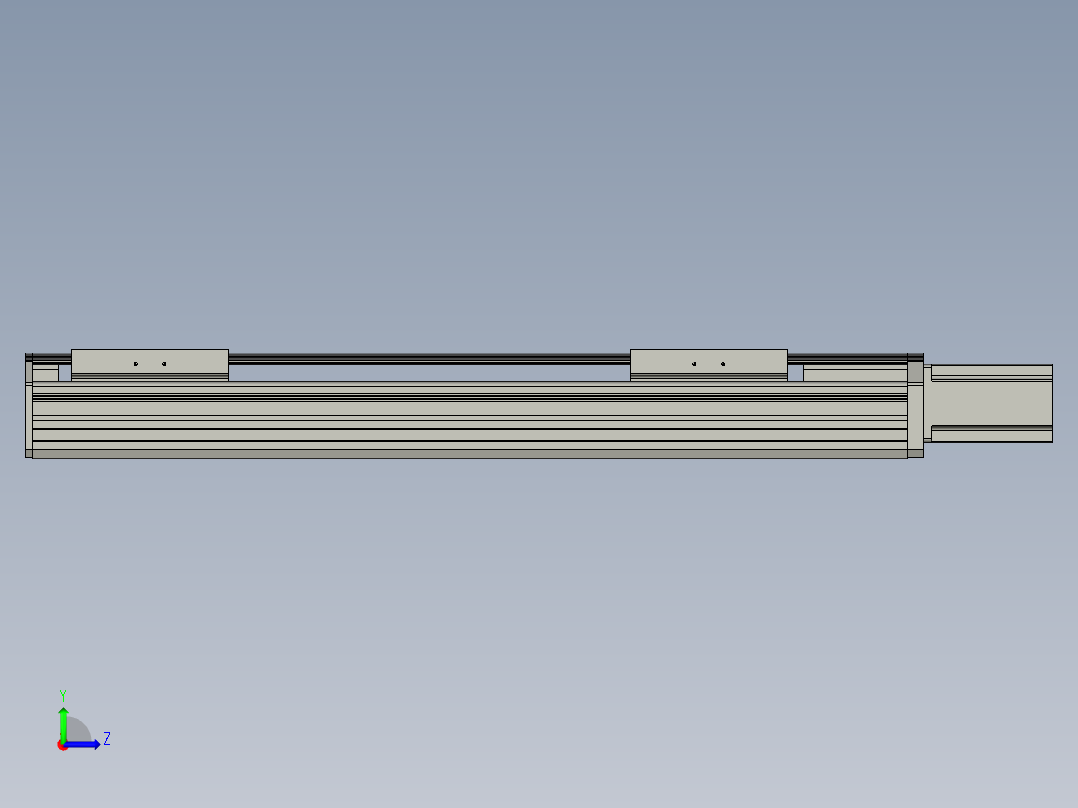 直线模组WG-LHA12-S400-M设计图纸左视图