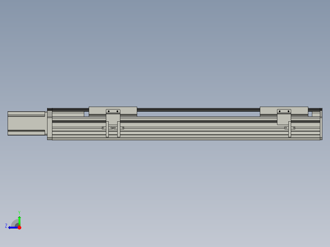 直线模组WG-LHA12-S400-M设计图纸右视图