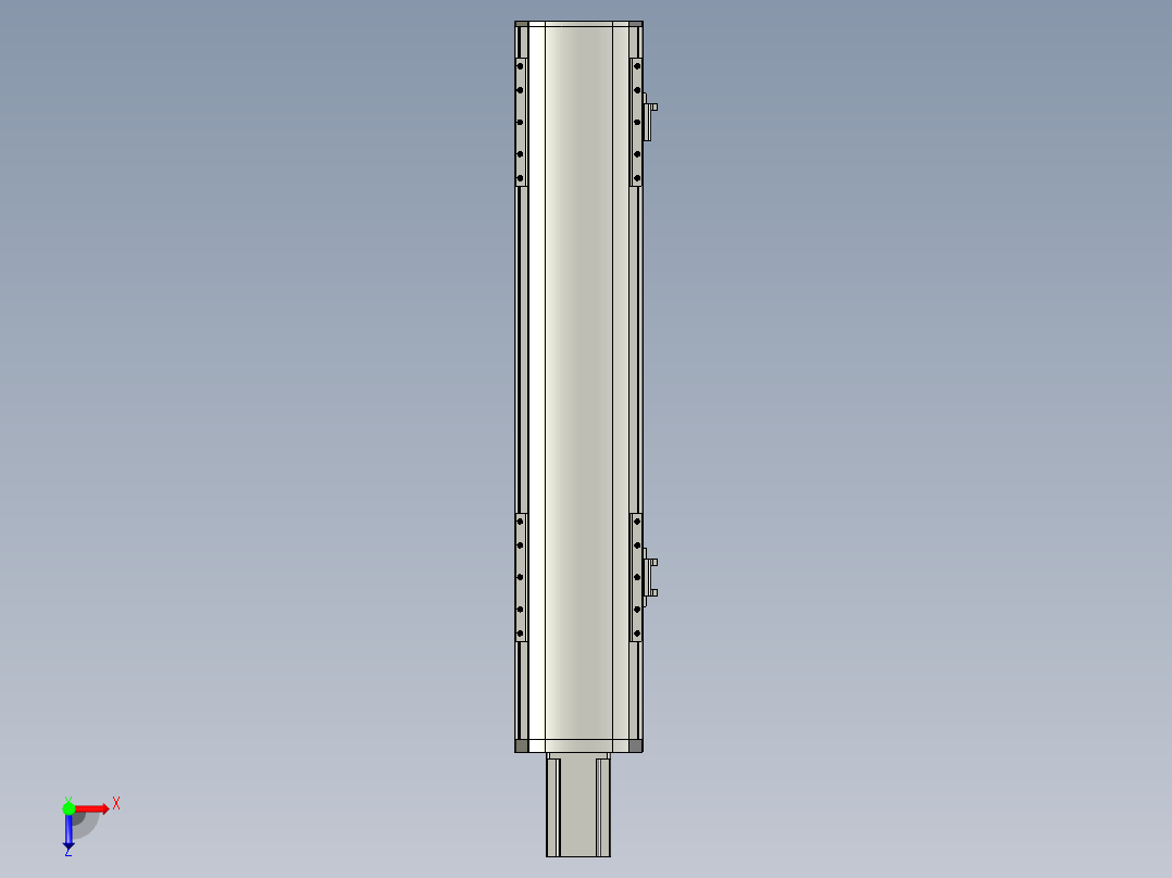 直线模组WG-LHA12-S400-M设计图纸俯视图