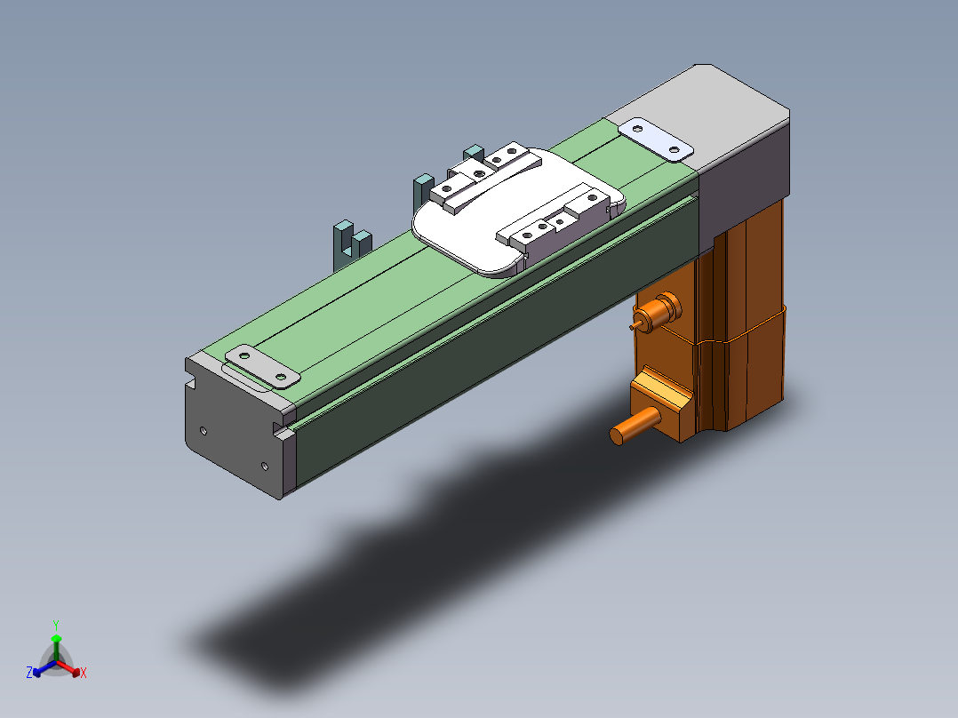 MTB同步带半封闭MTB5-40-BM-M100W 正等轴测图