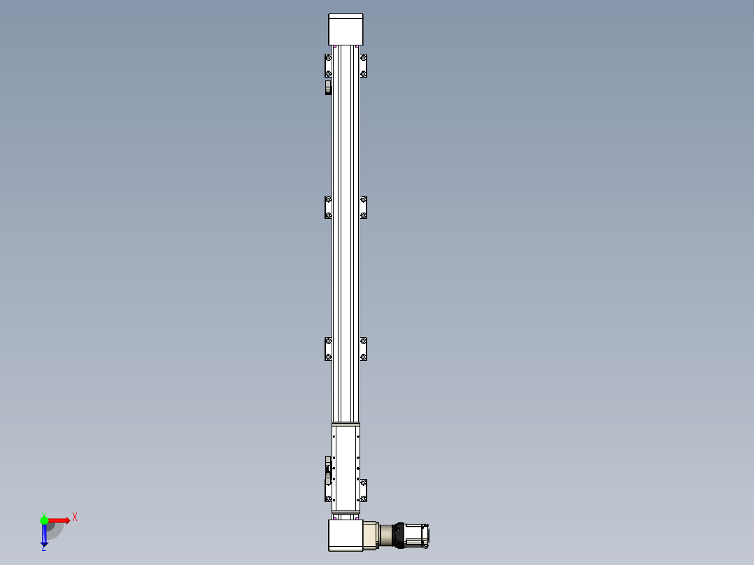 同步带滑台-欧规B8-L176-S1050-L-ZP40-D3-N5俯视图
