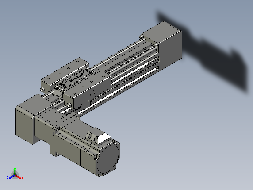 威洛博直线电机模组EB4-L80-S100-L-57-MS3正等轴测图